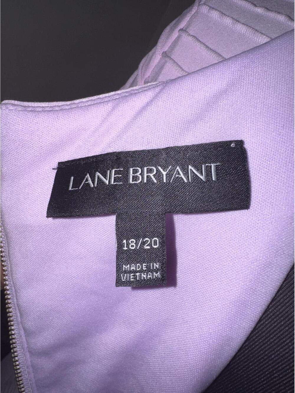 Lane Bryant Lavender Textured Fit & Flare Dress Size 18/20 - Picture 6 of 6